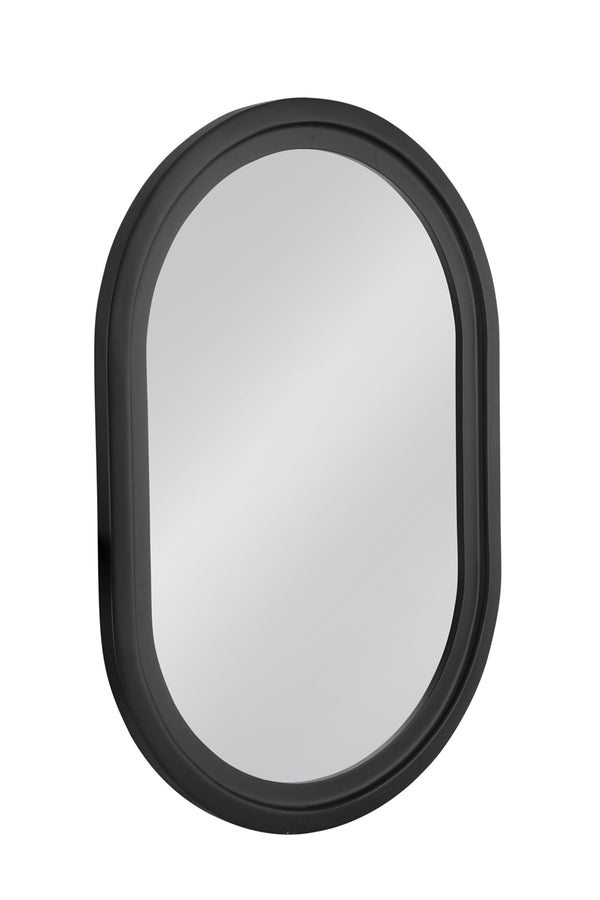 Bassett Mirror Traditional Matte Black Nash Wall Mirror