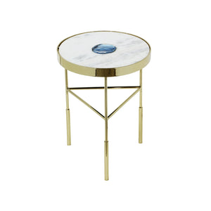Bassett Mirror Contemporary Polished Gold Delilah Accent Table