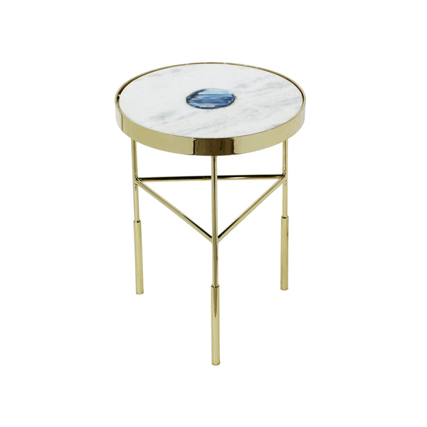 Bassett Mirror Contemporary Polished Gold Delilah Accent Table