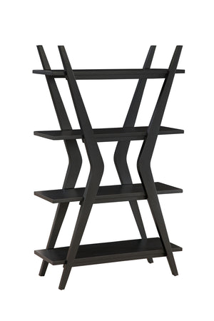 Bassett Mirror Modern Black Stratton Black Bookcases/Etagere