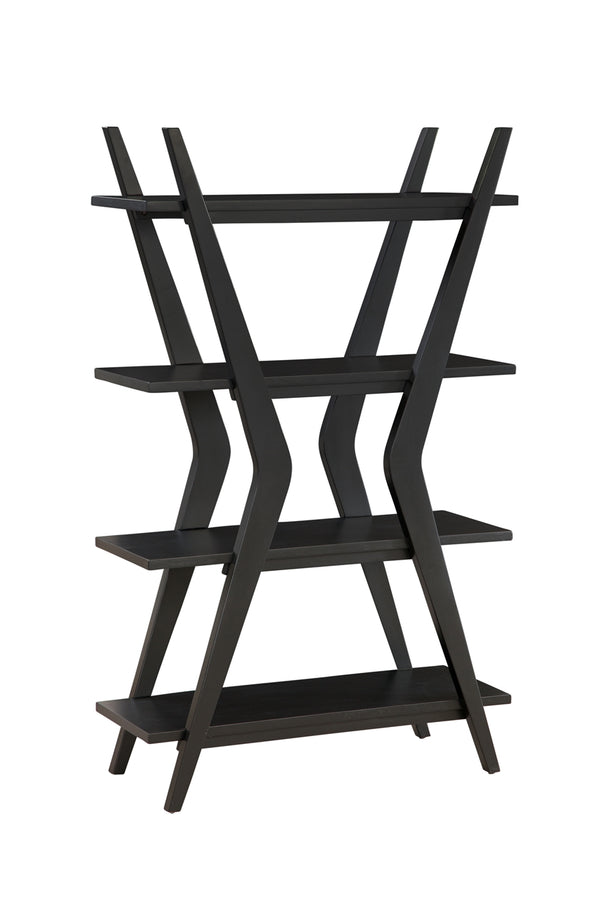 Bassett Mirror Modern Black Stratton Black Bookcases/Etagere
