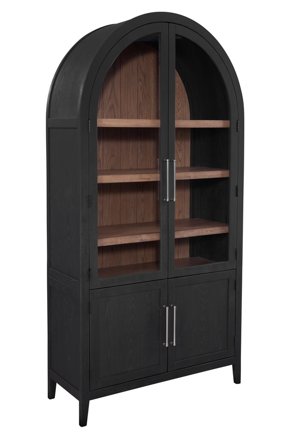 Bassett Mirror Modern Black/Oak Fynn Display Cabinet