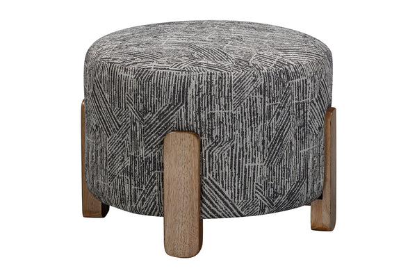 Bassett Mirror Modern Exquisite Zebra Jasper Accent Ottoman