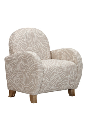 Bassett Mirror Modern Khaki Swirl Willow Accent Chair
