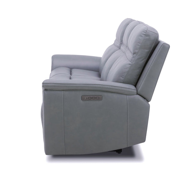 Liberty Furniture Cooper Blue Gray Leather Sofa P3 & Zg