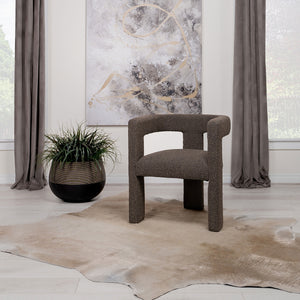 Coaster Petra Boucle Upholstered Accent Side Chair Chocolate Brown