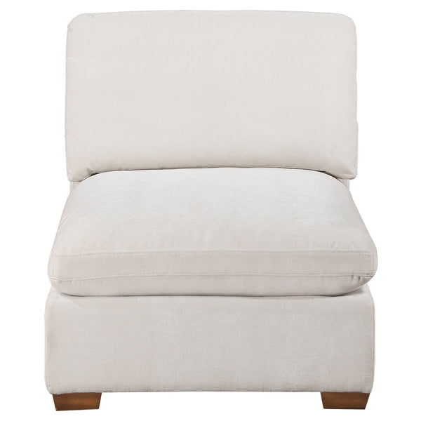 Coaster Lakeview Upholstered Armless Chair Ivory