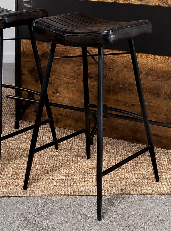 Coaster Bayu Leather Upholstered Bar Stool Espresso