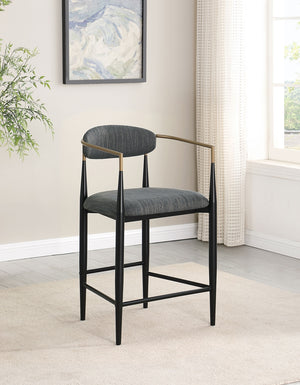 Coaster Tina Fabric Upholstered Counter Chair Dark Grey