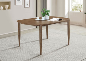 Coaster Dortch Oval 63 Inch Solid Wood Dining Table Walnut
