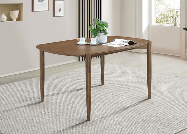 Coaster Dortch Oval 63 Inch Solid Wood Dining Table Walnut