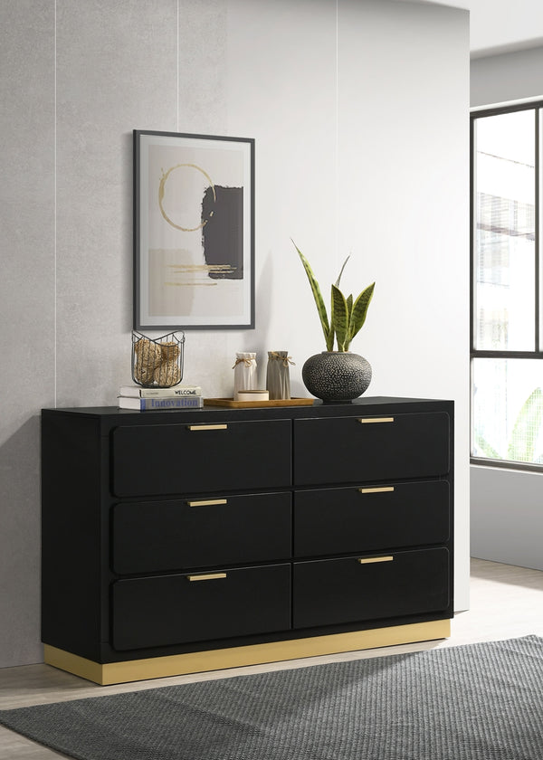 Coaster Caraway 6-Drawer Dresser Black