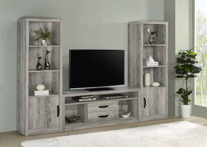Coaster Burke 3-Piece 59 Inch TV Entertainment Center Grey Driftwood