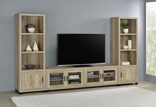 Coaster Sachin 3-Piece 79 Inch TV Entertainment Center Antique Pine