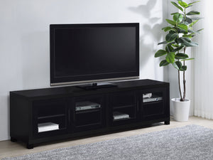 Coaster Jupiter 4-Door Engineered Wood 79 Inch TV Stand Black