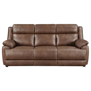Coaster Ellington 2-Piece Upholstered Padded Arm Sofa Set Dark Brown