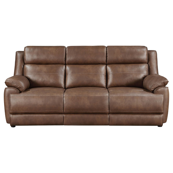 Coaster Ellington 2-Piece Upholstered Padded Arm Sofa Set Dark Brown