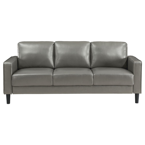 Coaster Ruth 3-Piece Upholstered Track Arm Sofa Set Grey