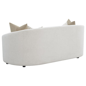 Coaster Rainn 3-Piece Boucle Upholstered Sloped Arm Sofa Set Latte