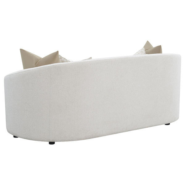 Coaster Rainn 3-Piece Boucle Upholstered Sloped Arm Sofa Set Latte