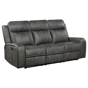 Coaster Raelynn 2-Piece Upholstered Reclining Sofa Set Grey