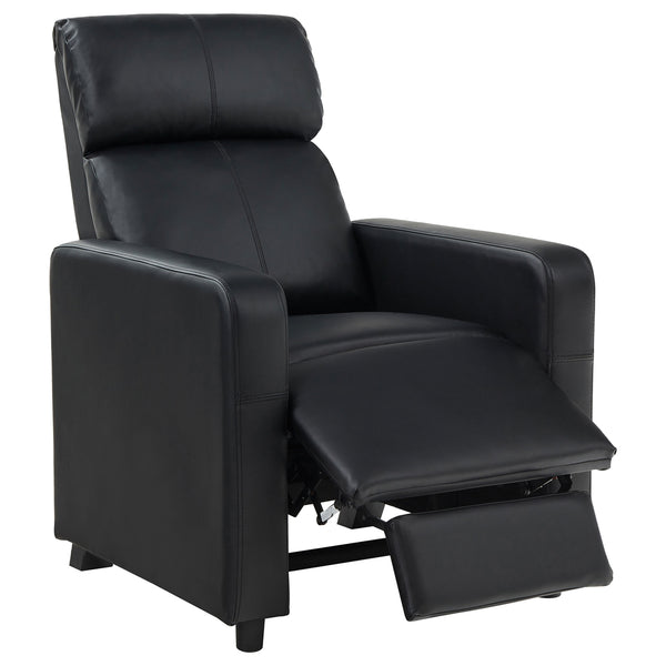 Coaster Toohey 4-Piece Upholstered Tufted Recliner Living Room Set Black