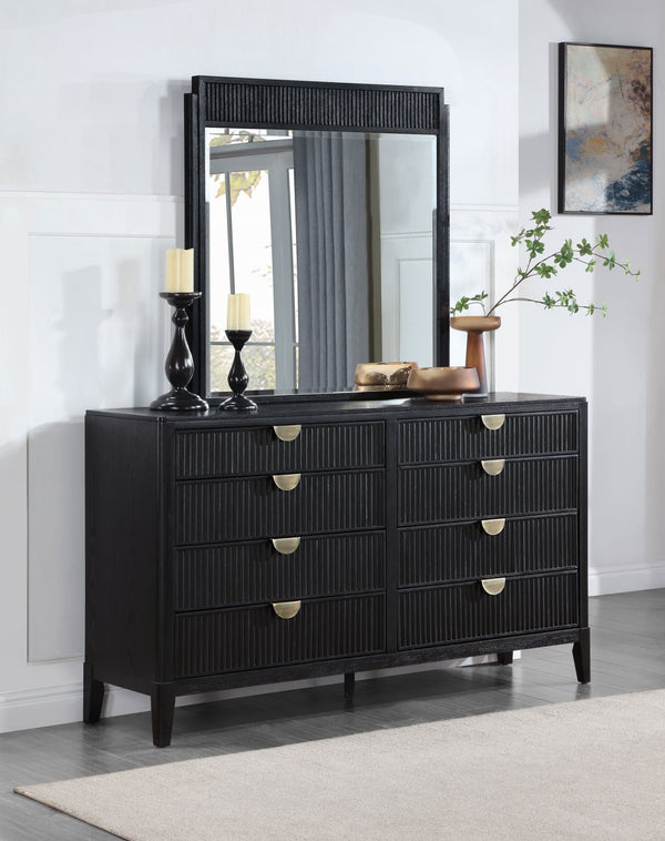 Coaster Brookmead 8-Drawer Dresser with Mirror Black