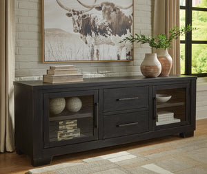 Galliden 80-Inch 2-Door 2-Drawer XL TV Stand Black