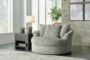 Lindyn Oversized Swivel Accent Chair Fog