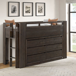 westwood baby bello twin low loft bed in cocoa