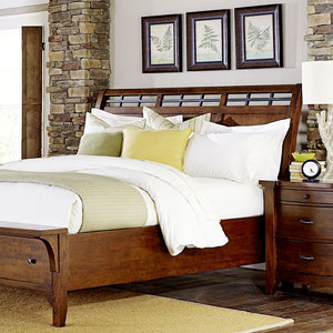 napa furniture whistler retreat 3-drawer nightstand in warm cherry