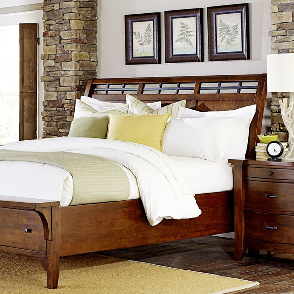 napa furniture whistler retreat 3-drawer nightstand in warm cherry