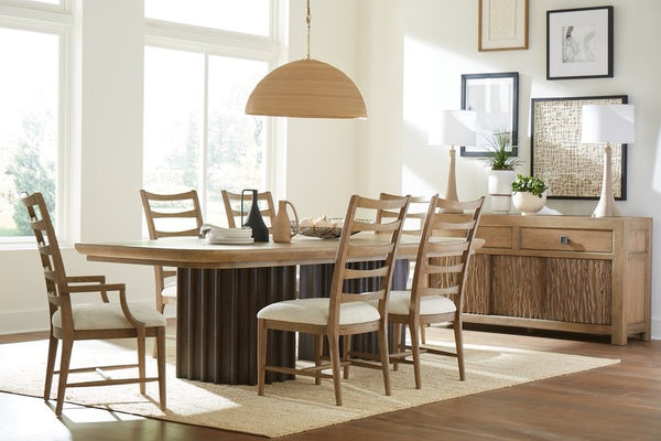 palmetto home panama jack 50th anniversary collection ladder back dining armchair in medium brown oak