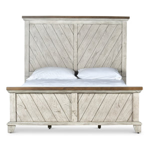 Steve Silver Bear Creek Queen Bed In White & Honey Smoke