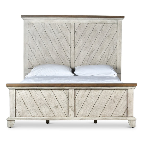 Steve Silver Bear Creek Queen Bed In White & Honey Smoke