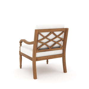 New Classic Savannah Outdoor Club Chair in White Linen