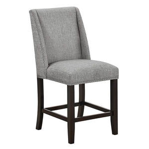 New Classic Faust Upholstered Counter-Height Chair in Gray