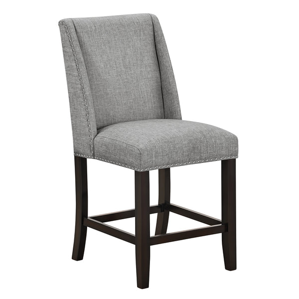 New Classic Faust Upholstered Counter-Height Chair in Gray