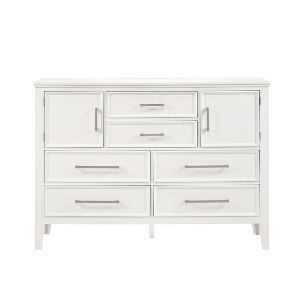 New Classic Andover 60-Inch Dresser with Doors in White