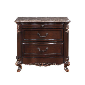 New Classic Constantine Nightstand with Marble Top in Cherry