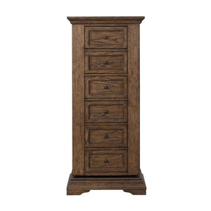 New Classic Mar Vista Swivel Lingerie Chest with Mirror in Walnut