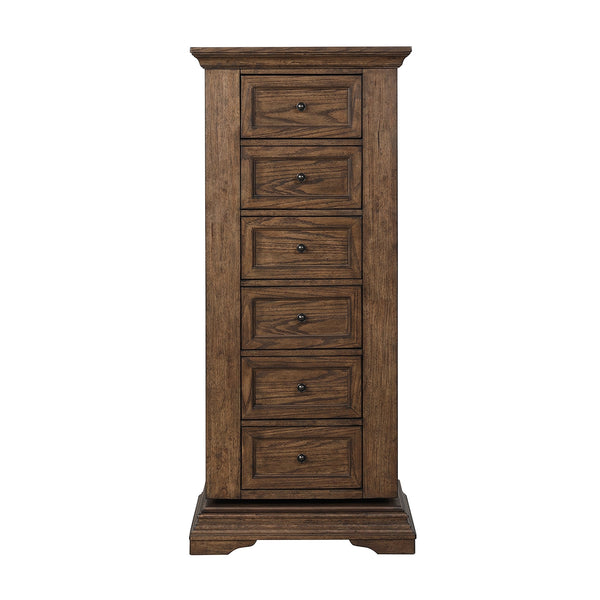 New Classic Mar Vista Swivel Lingerie Chest with Mirror in Walnut