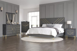 New Classic Symmetry Lighted Mirror in Charcoal