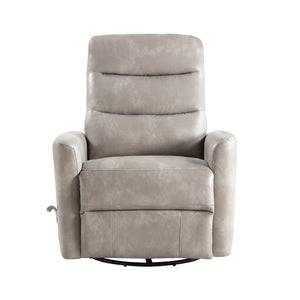 New Classic Takami Swivel Recliner in Gray Vegan Leather