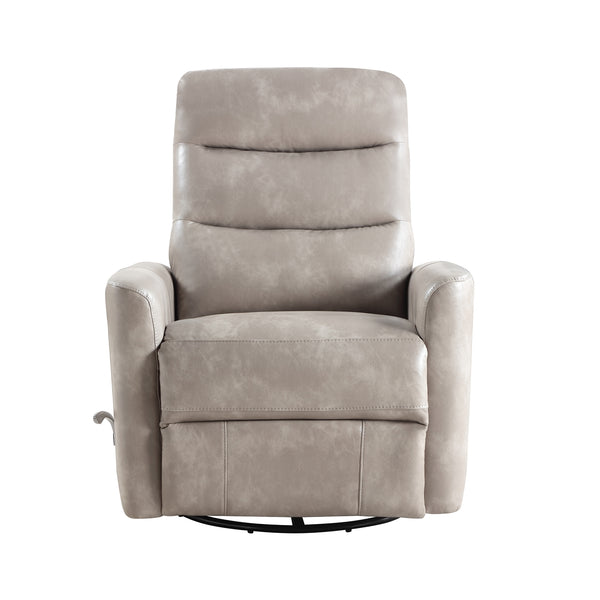 New Classic Takami Swivel Recliner in Gray Vegan Leather