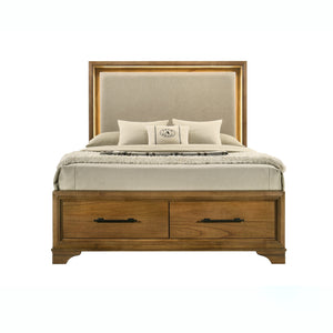 New Classic Talcott Queen Lighted Headboard in Honey