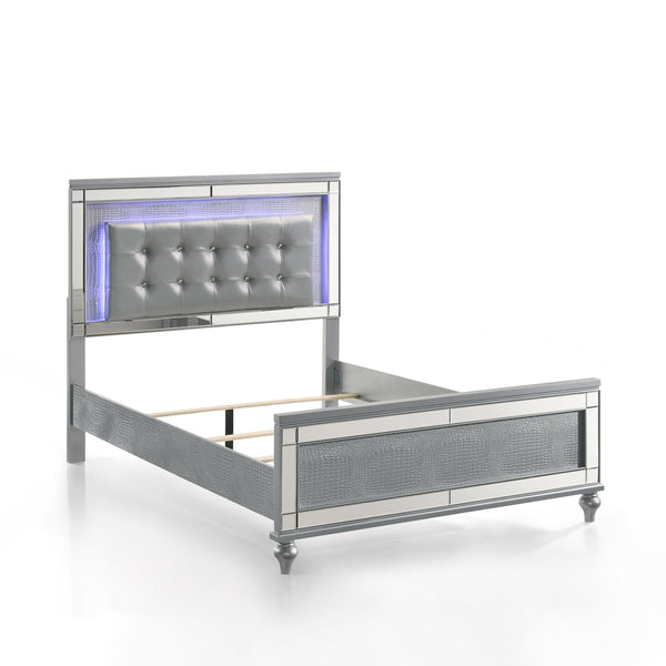 New Classic Valentino Full Headboard in Silver