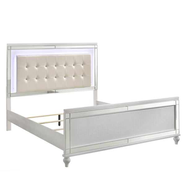 New Classic Valentino King Lighted Headboard in White