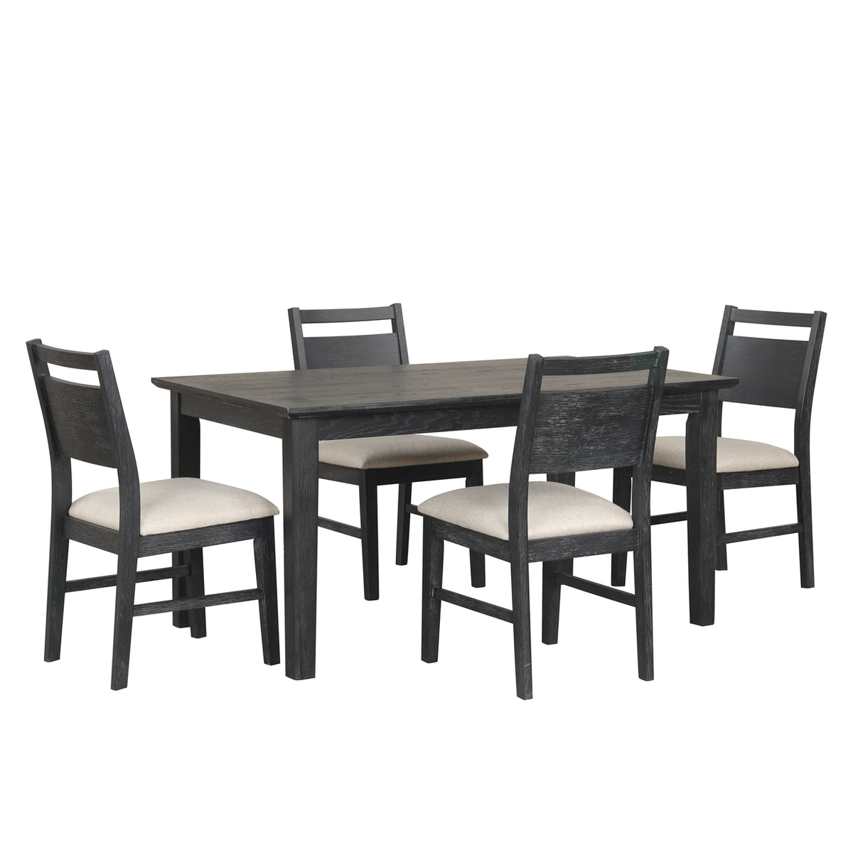 New Classic Sable Crest 5-Piece Rectangle Dining Table & 4 Chairs in B