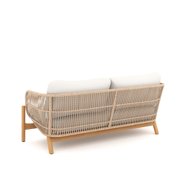 New Classic Solstice Outdoor Rope Loveseat in Linen Beige